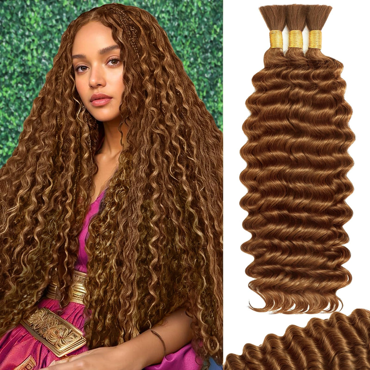 Protaw boho braids in ginger brown color 30 for natural, versatile styling.