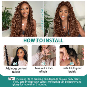 Protaw boho braids color options for customizable looks.
