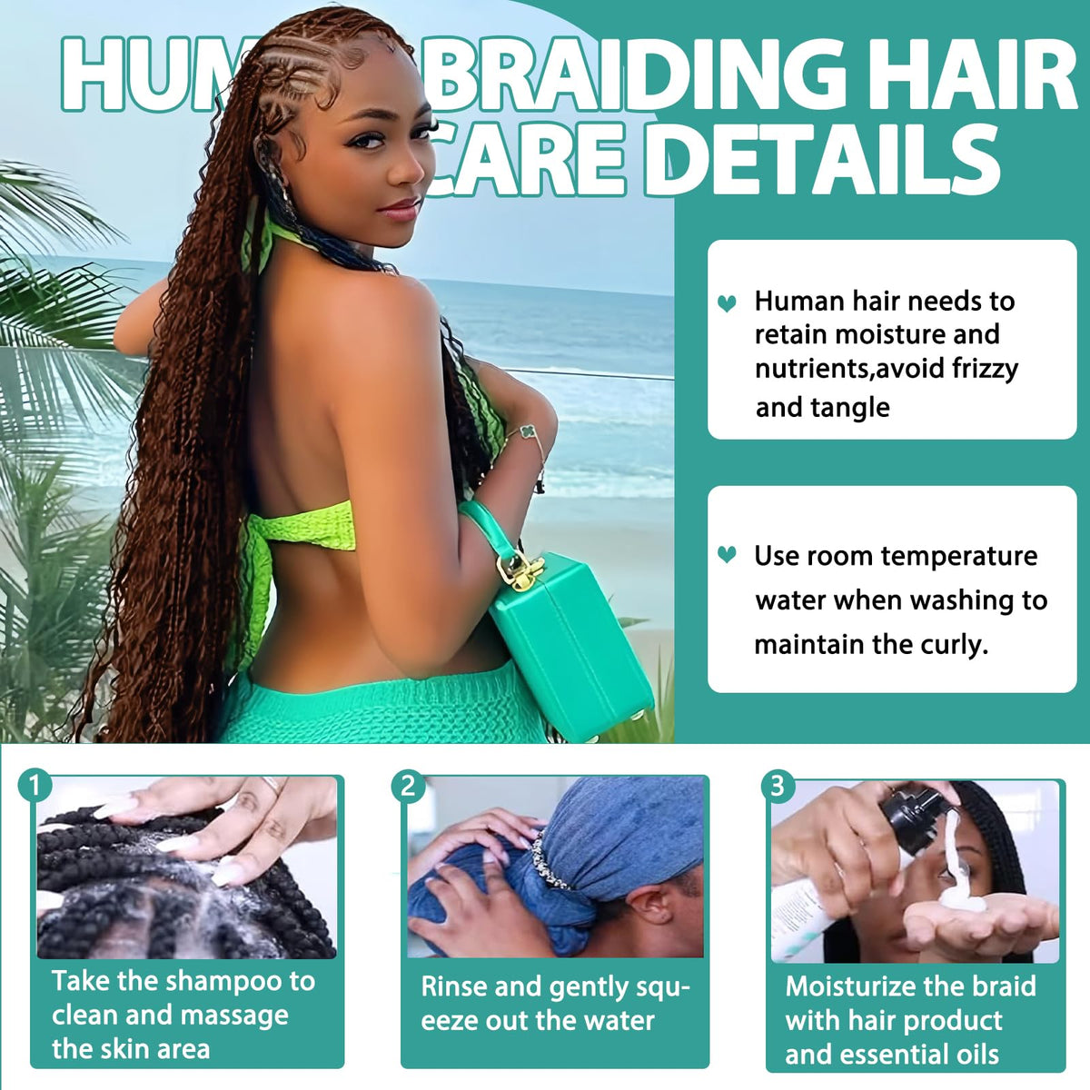 Protaw knotless/braid-ready extensions for casual to event wear.