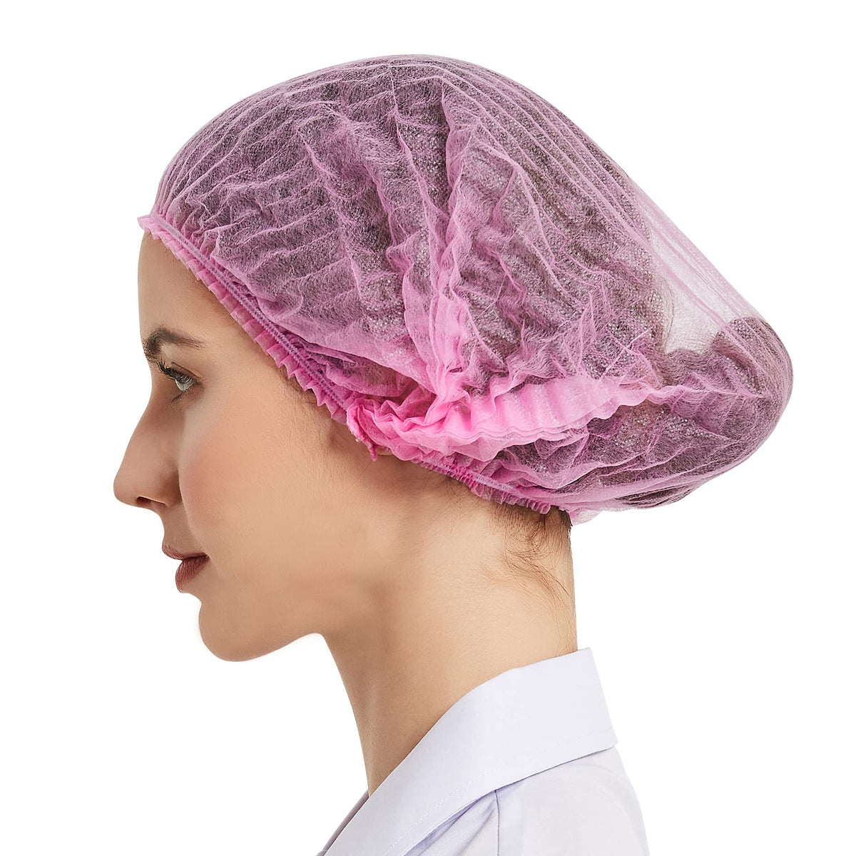 ProtectX bouffant cap with elastic band provides comfortable, secure wear during service.