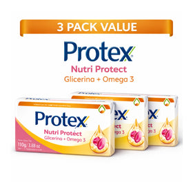 Protexx Nutri Protect glycerin bar with omega-3, ideal for nourishing skin.