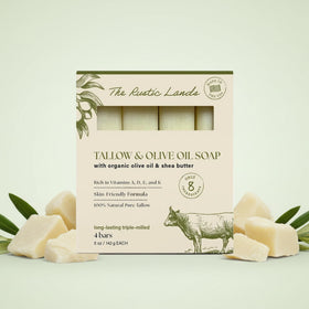 PROVENCE ESSENTIALS grass-fed tallow bar closeup shows a rich, moisturizing formula.