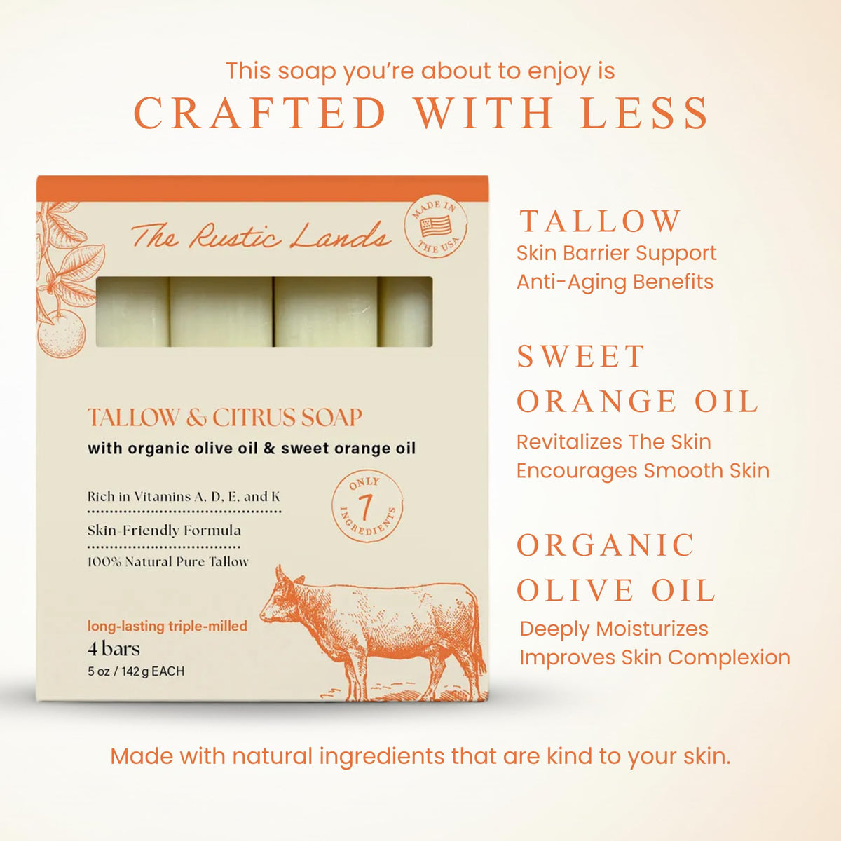 Provence Essentials Rustic Lands soap bar 5oz packaging shown