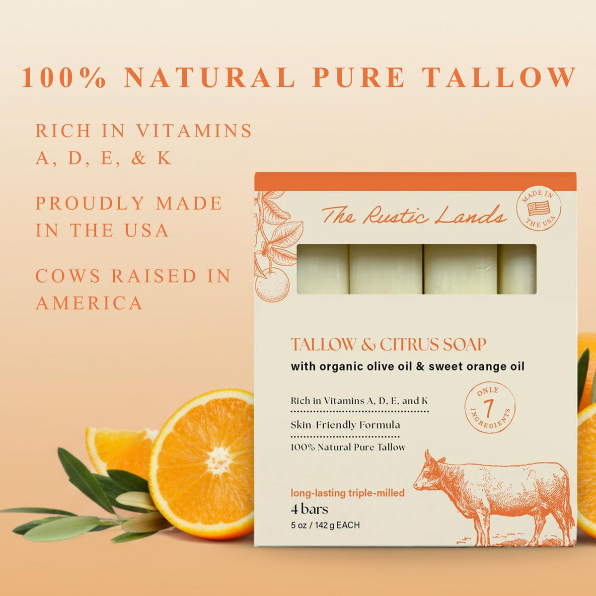 Provence Essentials Rustic Lands tallow close-up emphasizing gentle wash