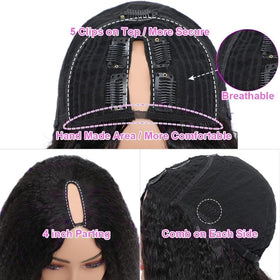 Prtyopp V Part Wig 180% density adds fuller, natural-looking volume
