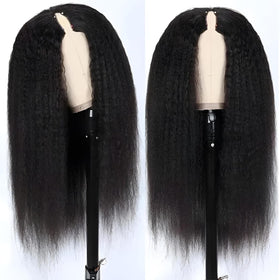 Prtyopp V Part Wig natural color root match for authentic daytime wear