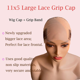 Prudenp wig cap featuring a Velcro adjustable headband for a comfortable, customizable fit.