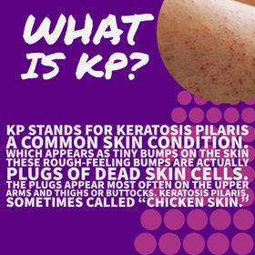 Pruderma KP lotion texture on skin close-up showing even absorption.