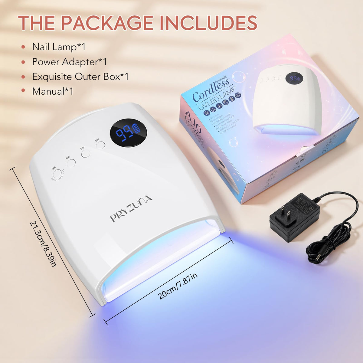 Pryzuna professional-grade lamp suitable for salon and home use