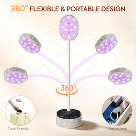 PRYZUNA UV LED Nail Lamp Diamond USB recharge enables cordless use