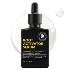 Psalmonica Root Activator serum bottle closeup for scalp nourishment