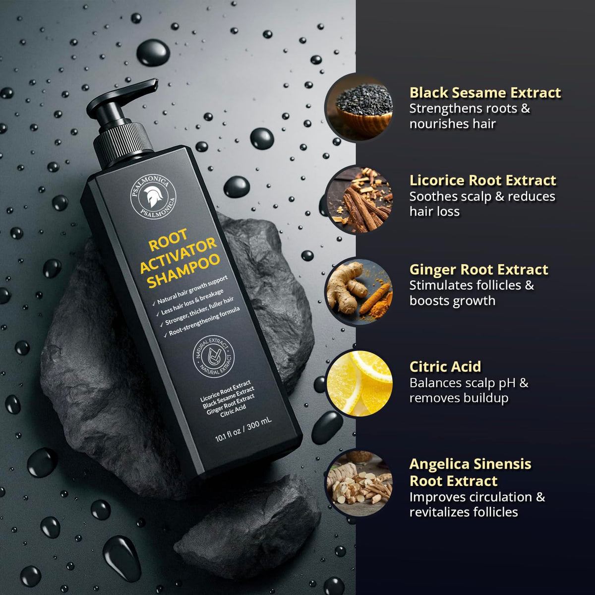 Creamy lather from Psalmonica Root Activator Shampoo with a clean scent.
