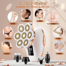 Psmicor 5-in-1 detachable heads for precise body and facial grooming