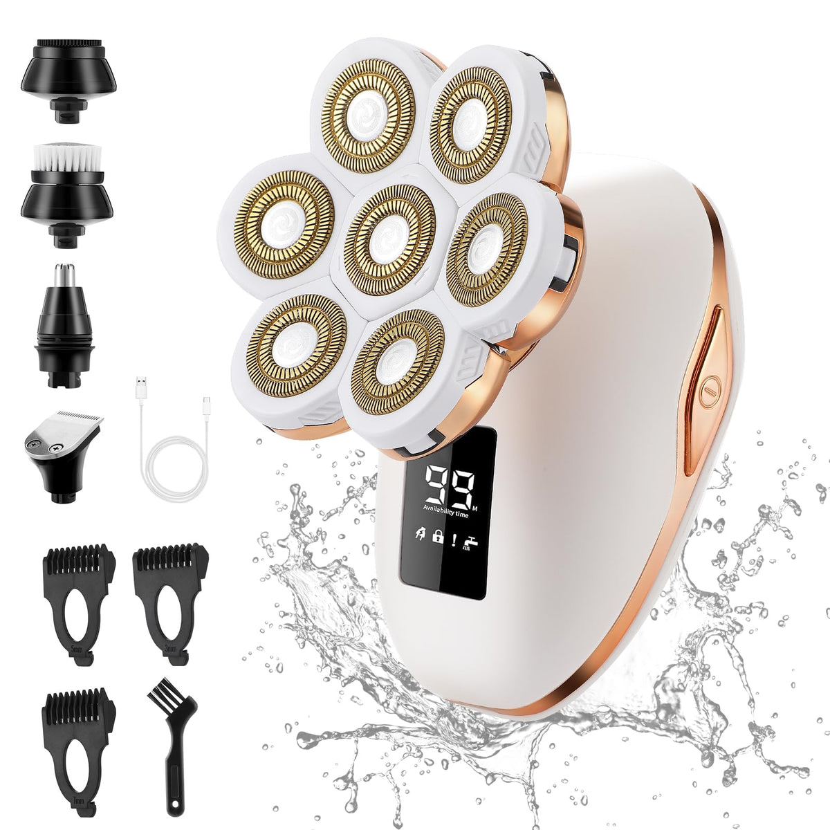 Psmicor 7D blades contour-shave across arms, legs, bikini with smooth glide