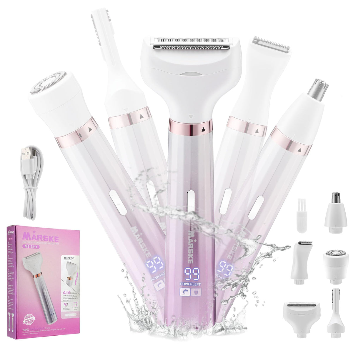 Psmicor electric razor with double-sided head for precise grooming