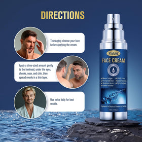 Psylune Men's moisturizer ideal for travel and quick morning routine.