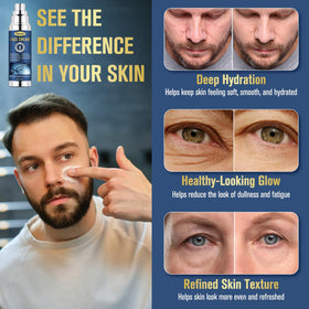 Psylune Men's moisturizer with squalane, jojoba oil, shea butter supports skin barrier.