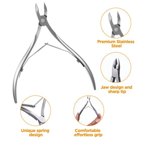 Ptwola stainless steel nail clipper designed for clean cuticles.