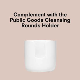 Public Goods cleansing rounds inside the 100 percent cotton mesh wash bag