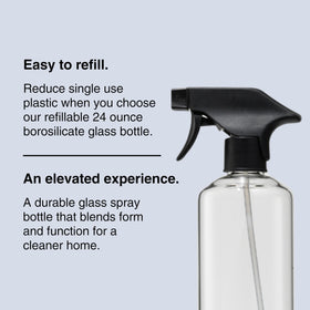 Public Goods refillable bottle paired with cleaner concentrates for sustainable routines.
