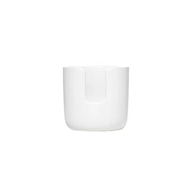 Public Goods ceramic cleansing rounds holder keeps cotton rounds neatly organized and accessible.