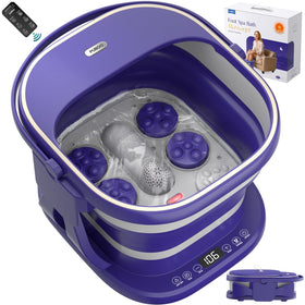 Puboo collapsible foot spa showing compact design for easy storage and setup.