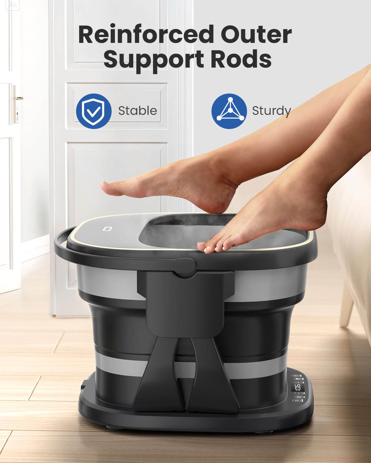 Puboo foot spa massage rollers system delivering deep kneading for home relaxation.