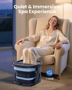 Puboo Foot Spa safety guidance showing use in a dry indoor area