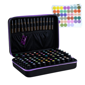 PUDEKO essential oil case holding up to 70 bottles for organized travel and storage