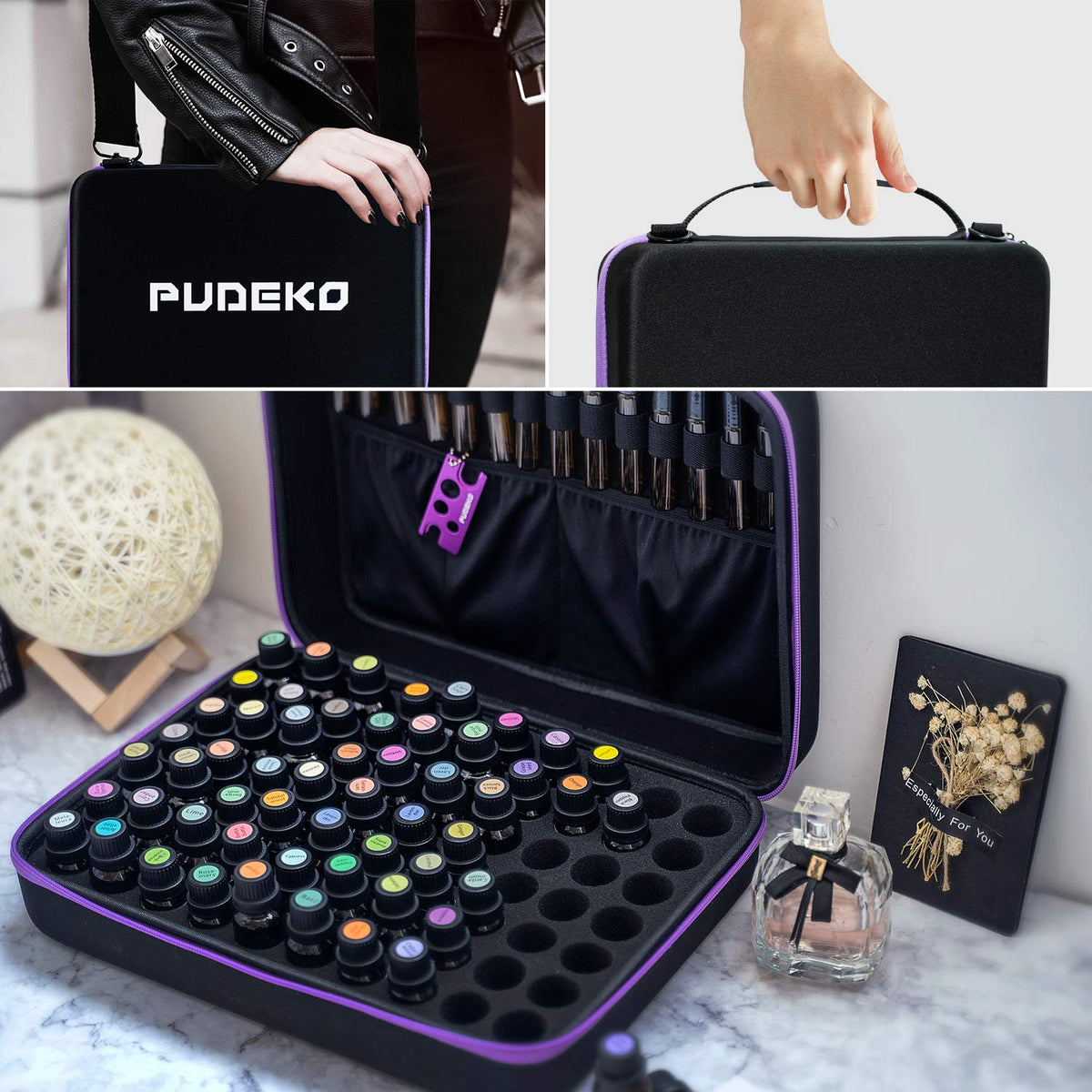 PUDEKO free labels and roller bottle opener included with the case