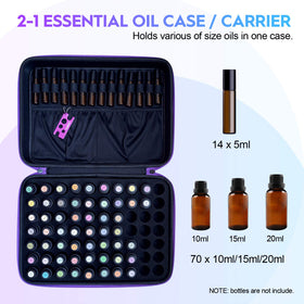 PUDEKO large-capacity setup with 70 bottles and 14 rollers for organized kits