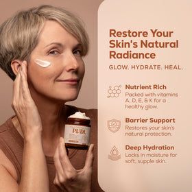 PUDL jojoba oil drop indicates lightweight absorption and non-greasy feel