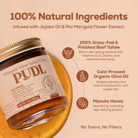 PUDL organic olive oil layer highlights deep moisture for resilient skin