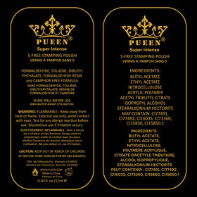 PUEEN Super Intense Nail Polish Bright Yellow for vibrant stamping designs
