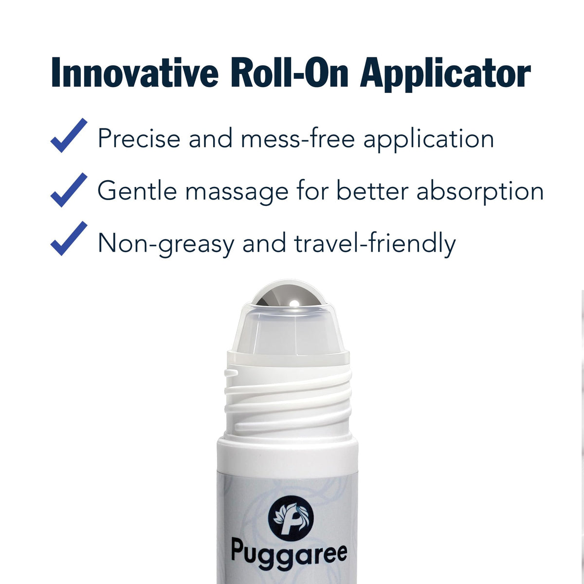 Puggaree Redensyl roll-on application delivers focused coverage for fuller appearance.