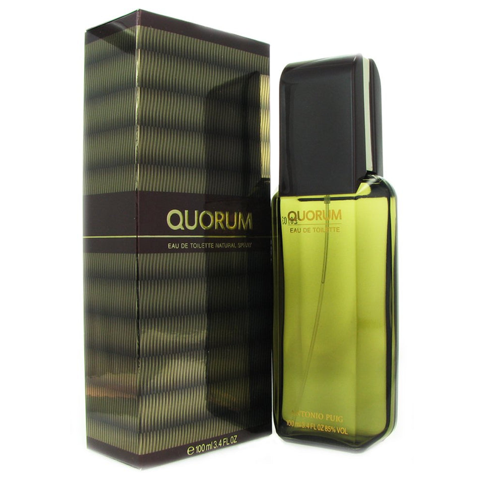 Puig Quorum for Men EDT bottle, long-lasting scent for daily wear and evening occasions