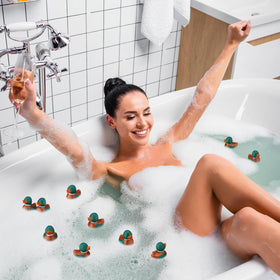 PullCrease mallard rubber duck imaginative play and collection