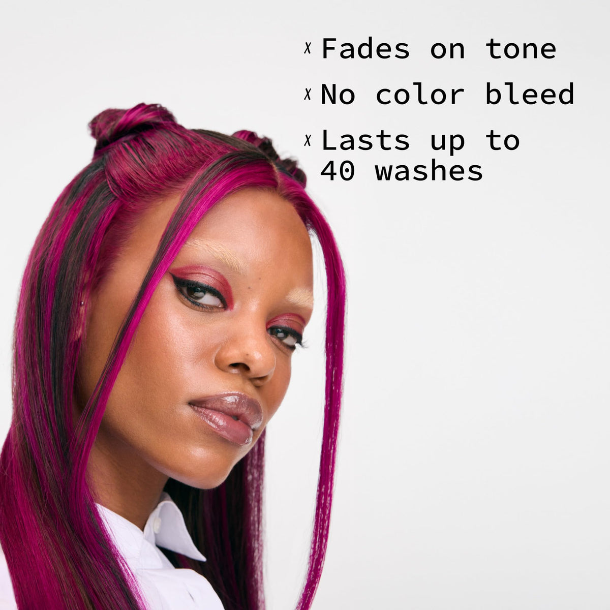 Pulp Riot Candy application on light hair demonstrates easy saturation and even coverage.