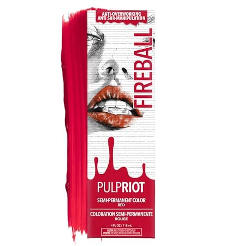 Pulp Riot Fireball tube displays bright red color for bold results.