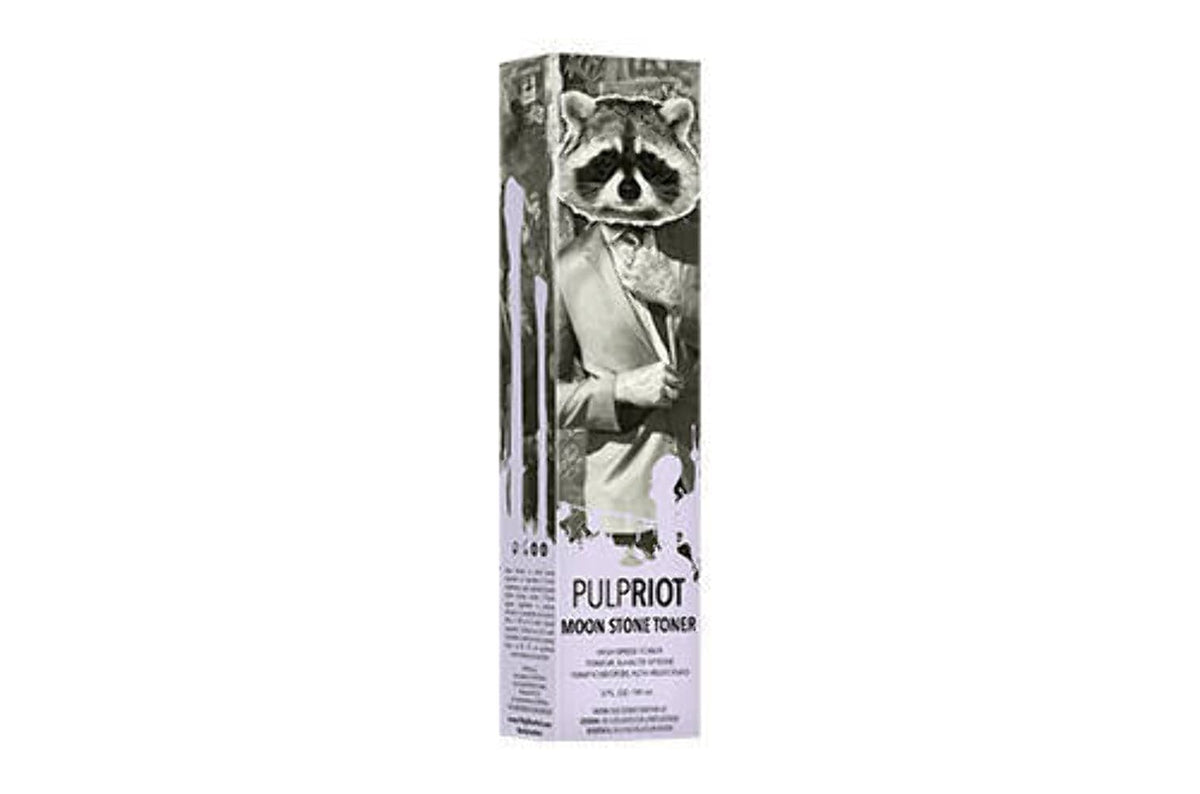 Pulp Riot Moonstone toner bottle pour shows quick color refresh with conditioning shine.