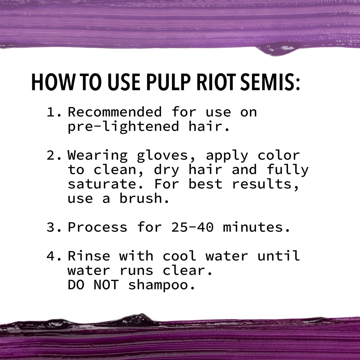 Pulp Riot Jam Violet shine visible after application.