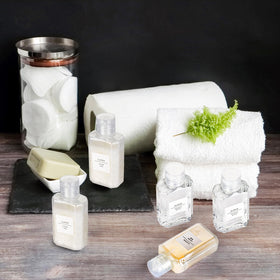 Pumtus translucent bottle side view emphasizes clear content visibility.