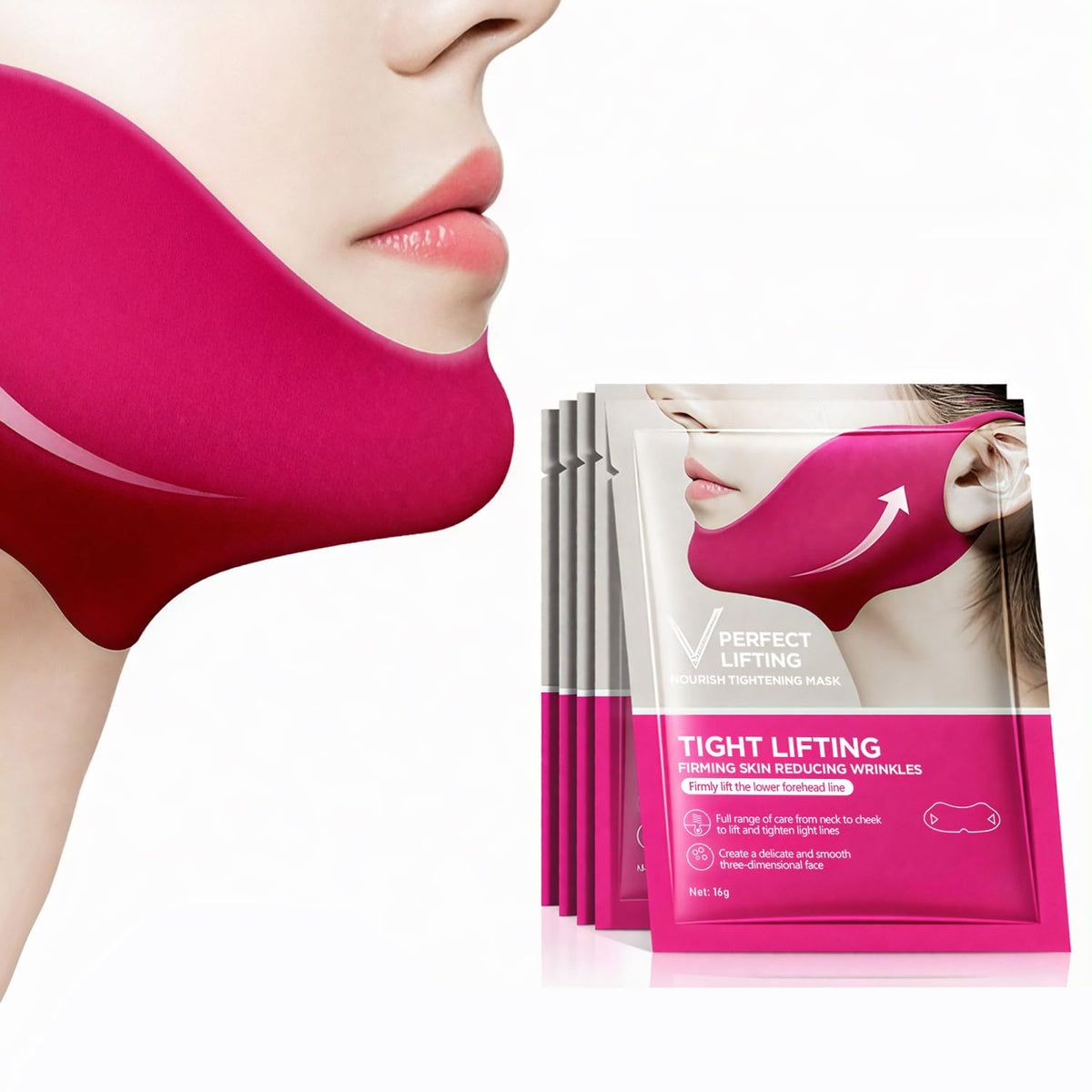 Punkten Collagen V-Line Mask packaging—compact and travel-friendly for on-the-go skincare.