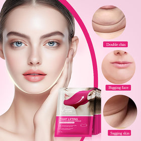 Punkten Collagen V-Line Mask worn under the chin for a secure, snug fit.