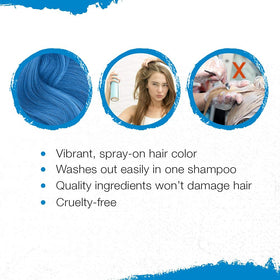 Punky Bengal Blue wash-out color after one shampoo.