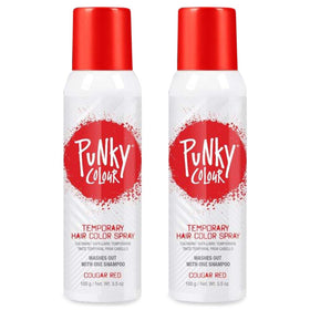 Punky Cougar Red spray bottle front view, quick wash-out color for bold party looks.