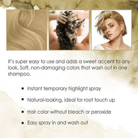 Punky color spray drying on hair in seconds without damage