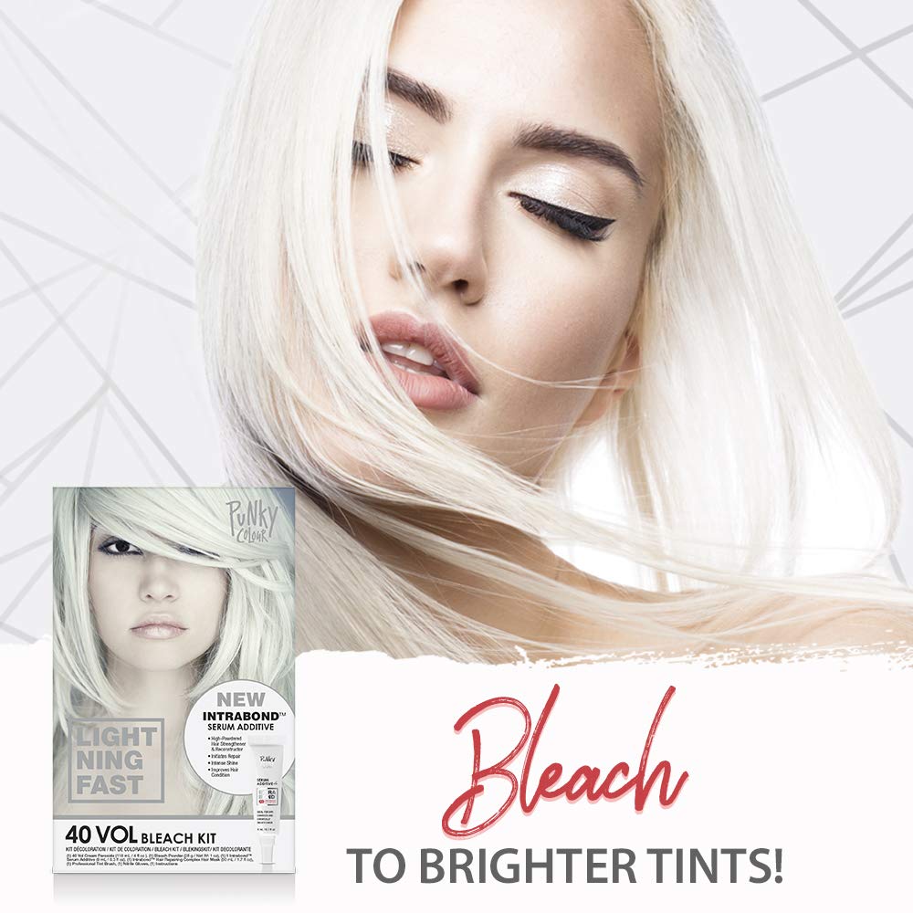 Punky Intrabond bleach powder 28 g for precise lightening and consistent results.