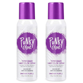 Punky Panther Purple spray colors hair allover for a bold, washable result