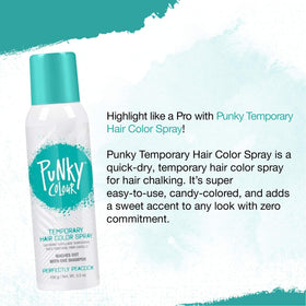 Punky Pastel Perfectly Peacock festival-ready look on model hair.